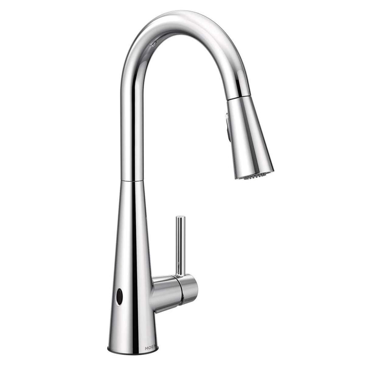 Moen® Sleek™ 7864EWC Kitchen Faucet, Touchless, Deck, Pull-Down, Chrome thumbnail 2