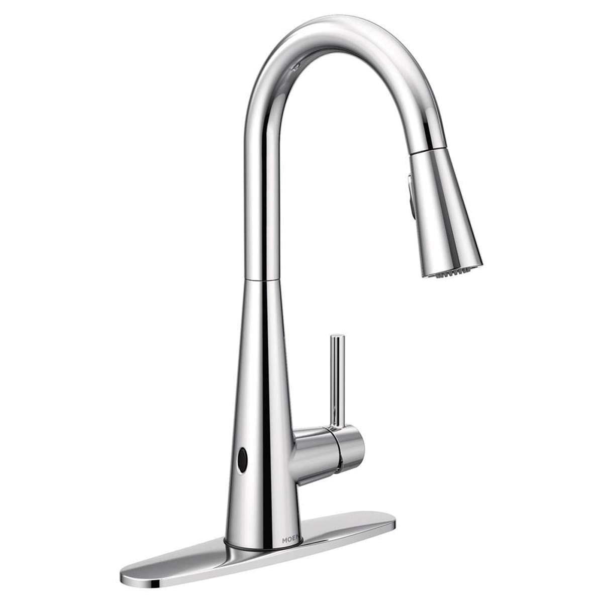 Moen® Sleek™ 7864EWC Kitchen Faucet, Touchless, Deck, Pull-Down, Chrome thumbnail 3