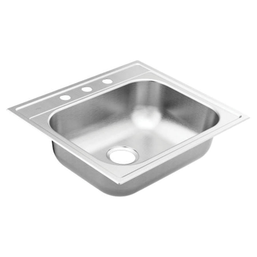 Kohler Riverby k-5872-4a1-0 White 25 Top-Mount Single-Bowl Kitchen Sink