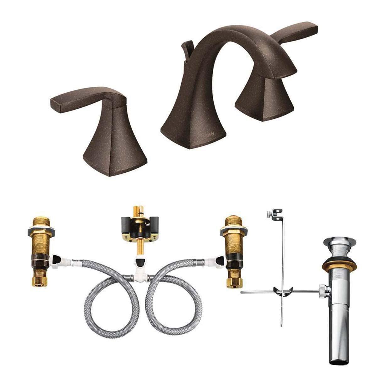 Moen® Voss™ T6905ORB Bathroom Faucet, 2-Handle, Deck, Lift and Turn, Oil-Rubbed Bronze thumbnail 2