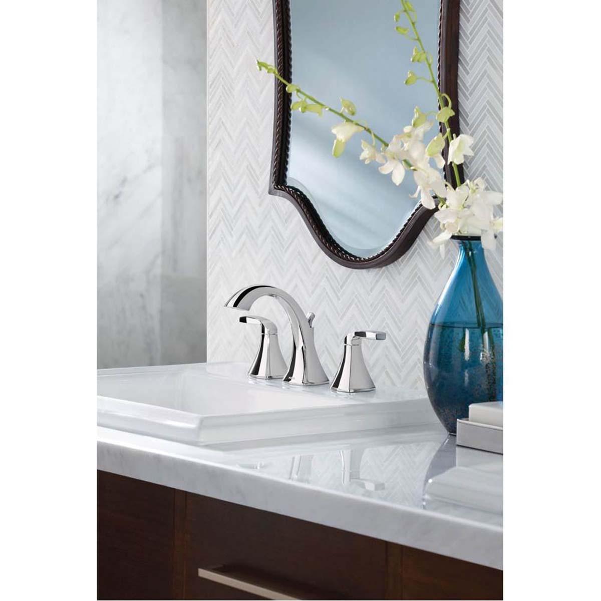 Moen® Voss™ T6905 Bathroom Faucet, 2-Handle, Deck, Lift and Turn, Chrome thumbnail 2