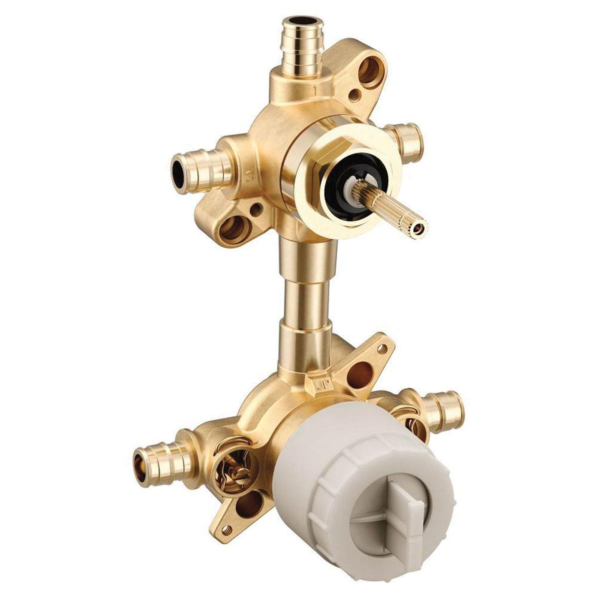 Moen® U232CXS Transfer Valve With Pressure Balancing Stop Volume Control, 1/2 in Inlet, PEX Inlet, 5-Way, Brass