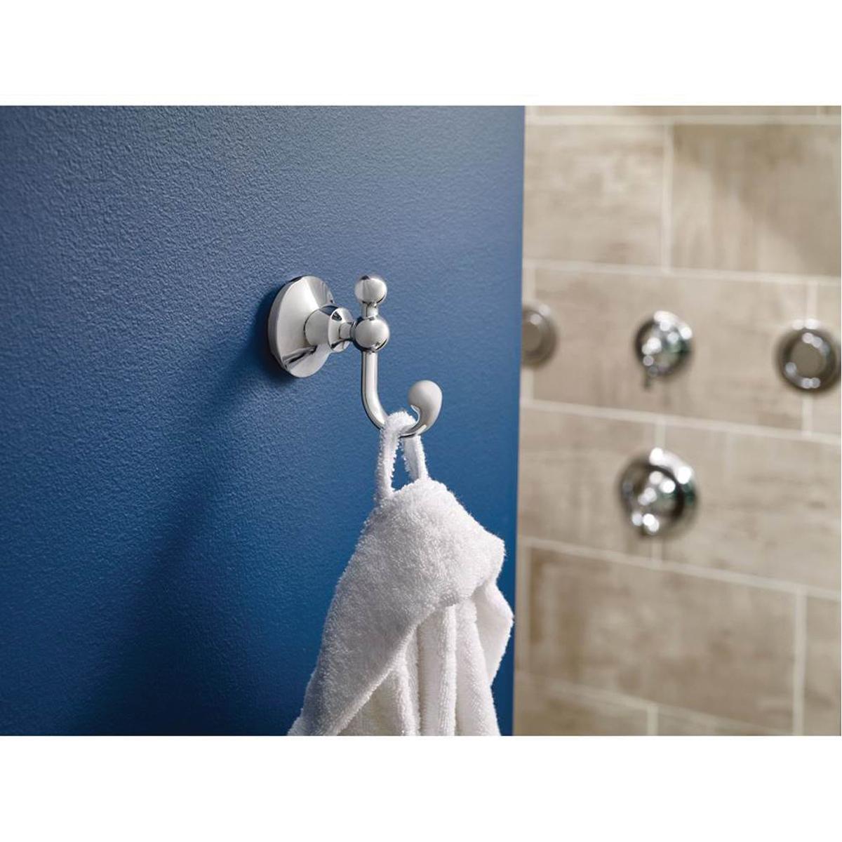 Moen® Wynford™ YB5203CH Robe Hook, 4.2 in L, 3 in W, 2.9 in H, Zinc, Chrome thumbnail 3