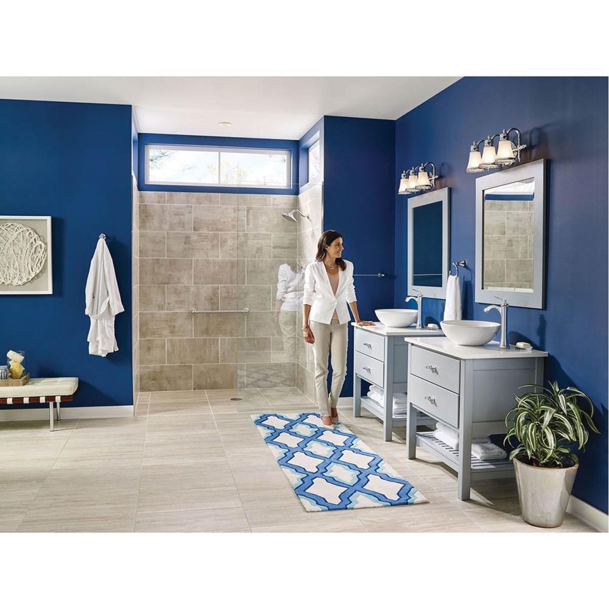 Moen® Wynford™ YB5224CH Chrome 24" towel bar, 24 in L Bar, 24.2 in OAW, Stainless Steel thumbnail 2
