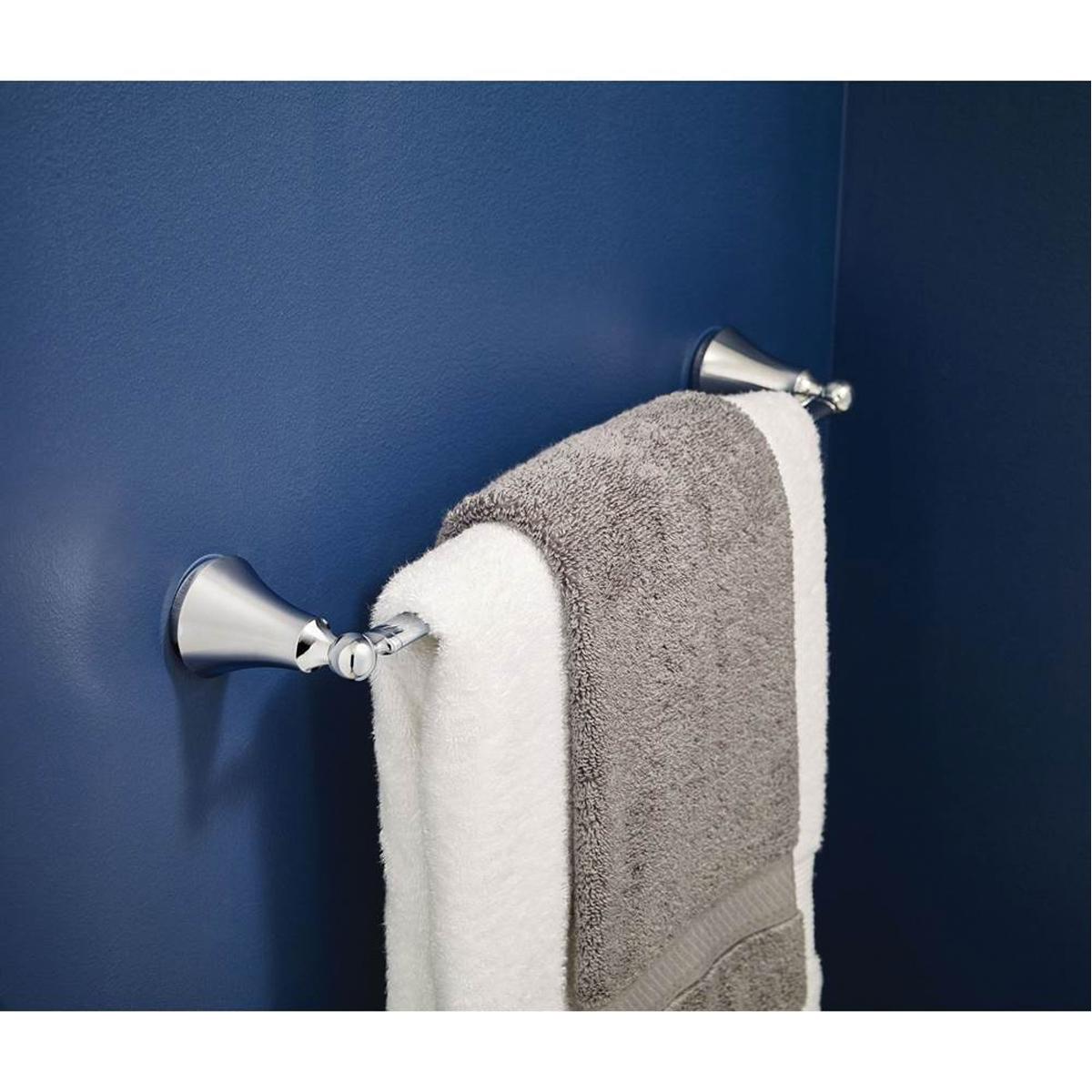 Moen® Wynford™ YB5224CH Chrome 24" towel bar, 24 in L Bar, 24.2 in OAW, Stainless Steel thumbnail 3