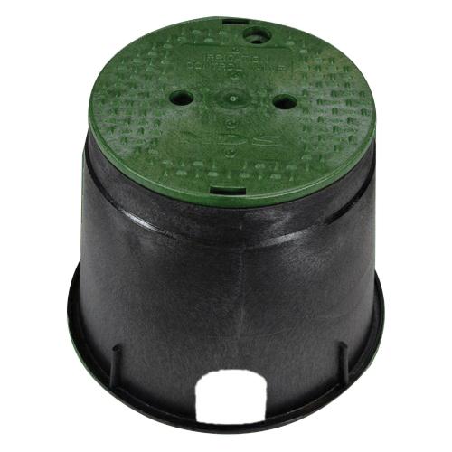 NDS® Standard Series 111BC Round Valve Box, Round, 10 in Dia, 12-13/16 in L, 12-13/16 in W, 10-7/16 in H, HDPE