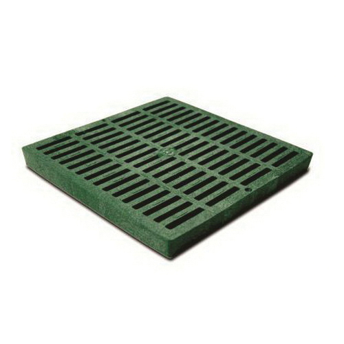 Square Brass Grate with Styrene Collar, 5 Satin Brass - Fits 3