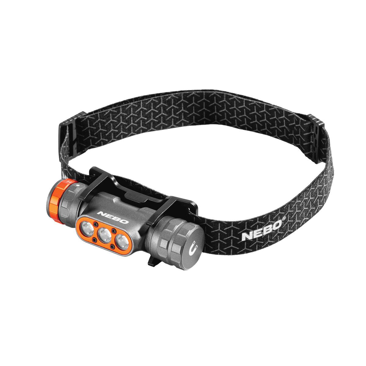 NEBO® NEB-HLP-1001 Brightest Rechargeable Headlamp With Turbo Mode, LED Lamp, 1500 Lumens Lumens