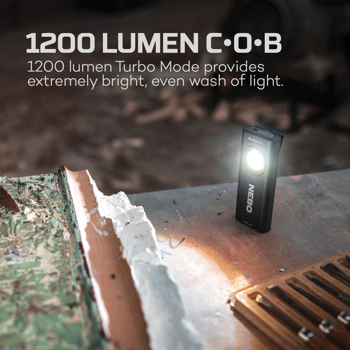 NEBO® SLIM+ Rechargeable Pocket Light with Laser Pointer and Power Bank, 1200 Lumens, Black thumbnail 4