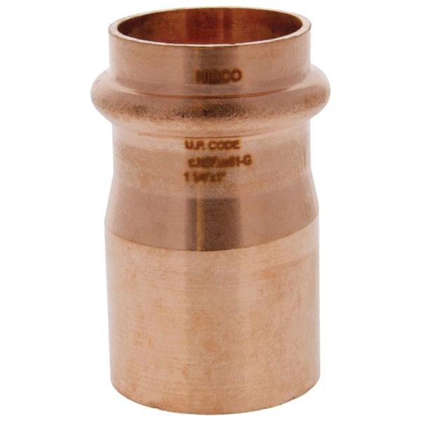 Press System 1-1/4 inch x 1 inch Wrot Copper Fitting Reducer, PC600-2, Fitting x Press