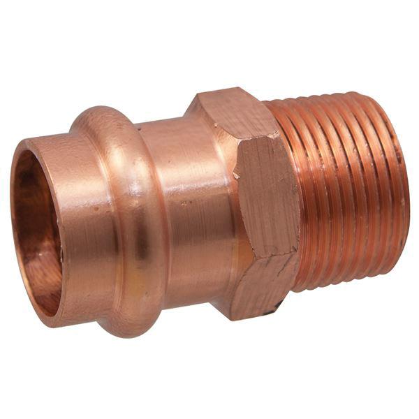 Press System 3/4 inch Wrot Copper Male Adapter, PC604, Press X MIP