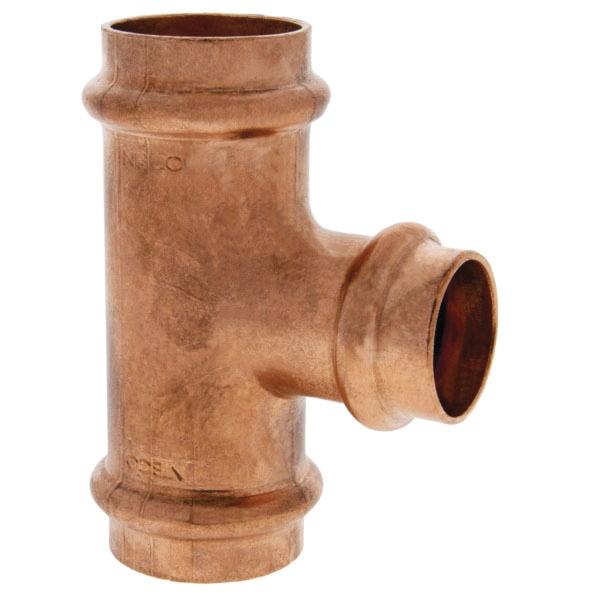 Press System 1 inch x 1 inch x 3/4 inch Wrot Copper Tee, PC611, Press x Press x Press thumbnail 4
