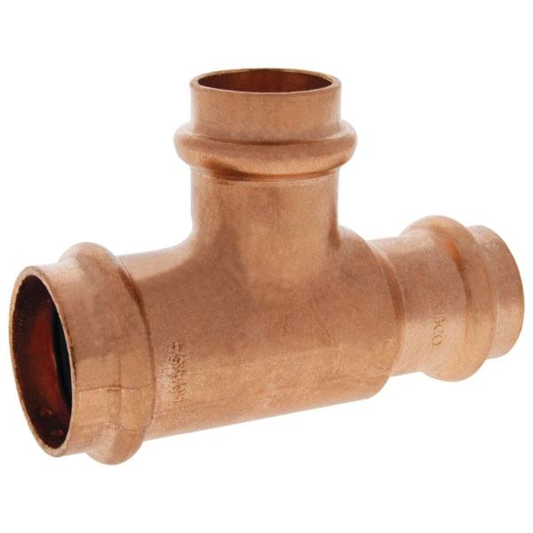 Press System 1 inch x 1 inch x 3/4 inch Wrot Copper Tee, PC611, Press x Press x Press thumbnail 2