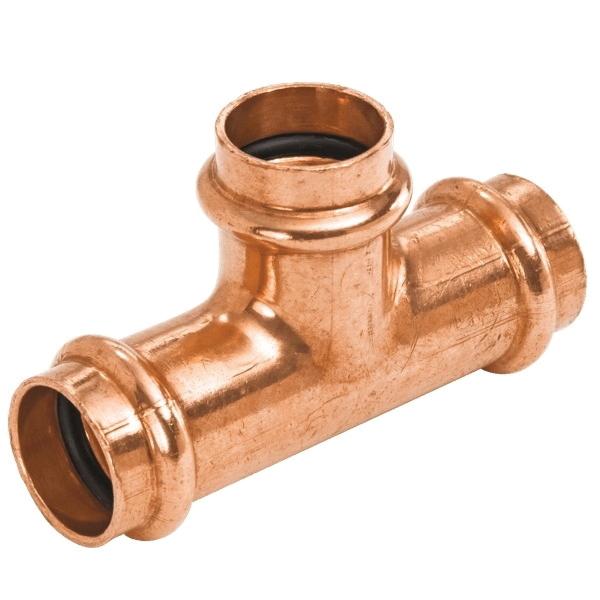 Press System 3 inch x 3 inch x 1/2 inch Wrot Copper Tee, PC611, Press x Press x Press thumbnail 2