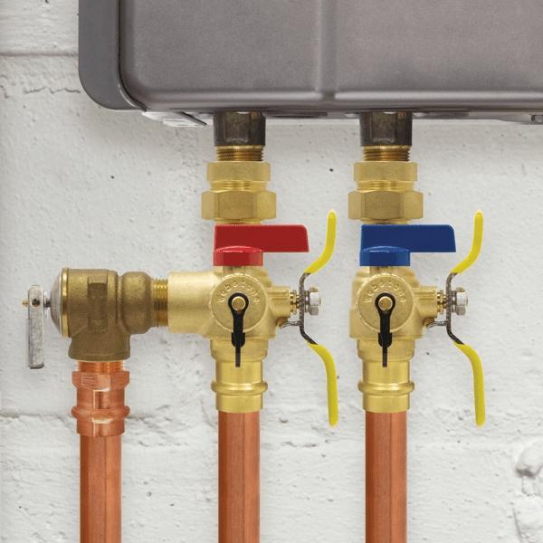 3/4 inch FNPT Union x Expansion PEX Brass Service Valve Kit With Pressure Relief Valve thumbnail 2