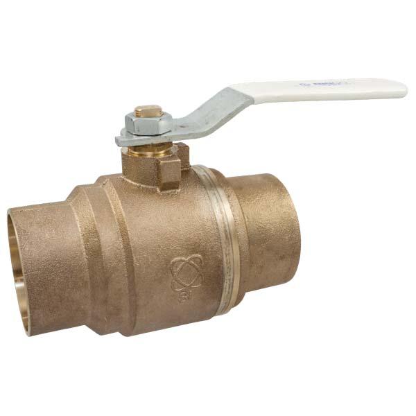 NIBCO® HydraPure® S-580-80-LF Series 1-1/2 inch Solder Lead-Free Silicon Bronze 2-Piece Conventional Port Ball Valve thumbnail 4