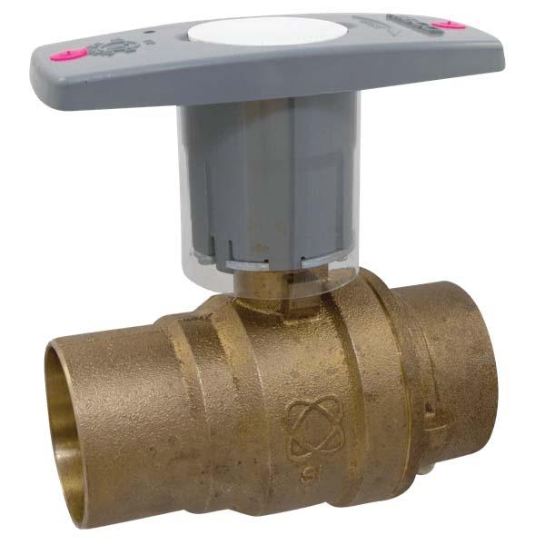 NIBCO® NJ830XE S-580-80-LF Series 1-1/2 inch Solder Silicon Bronze 2-Piece Conventional Port Ball Valve