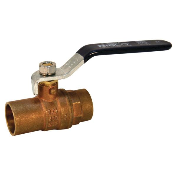 NIBCO® S-580 Standard Port Forged Brass Ball Valve, 3/4 inch, Solder x Solder
