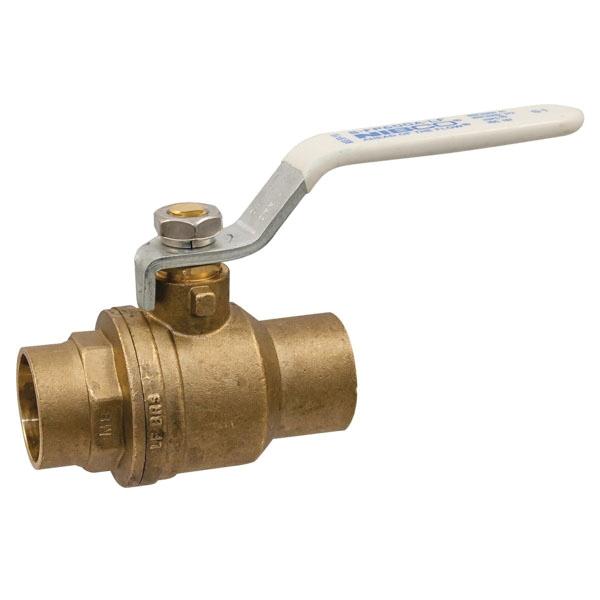NIBCO® S-FP-600A-LF Full Port Forged DZR Copper Alloy Ball Valve, 3/4 inch, Sweat x Sweat