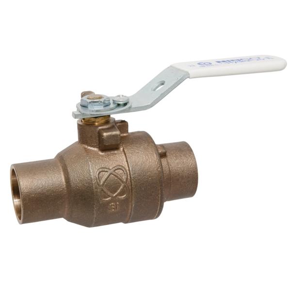 NIBCO® S-585-80-LF Full Port Silicon Bronze Ball Valve, 1/2 inch, Sweat x Sweat thumbnail 4