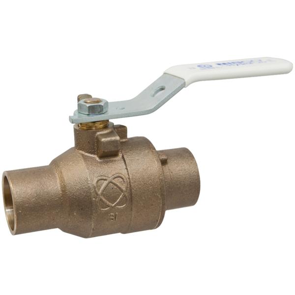NIBCO® S-585-80-LF Full Port Silicon Bronze Ball Valve, 1 inch, Sweat x Sweat thumbnail 3