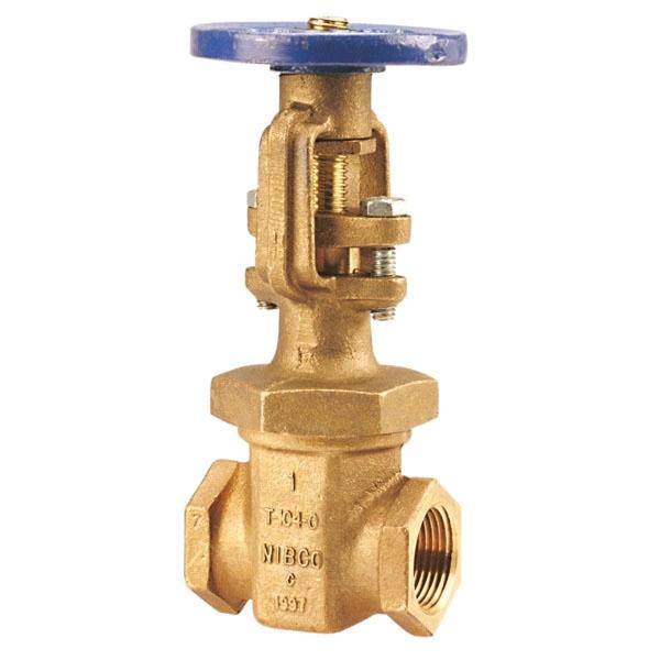 NIBCO® 2 inch 125# Bronze Solid Wedge Gate Valve, Fire Protection, FIP x FIP