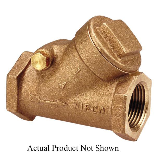 NIBCO® T-413-B Regrinding Y-Pattern Bronze Check Valve, 1-1/2 inch, NPT x NPT thumbnail 2
