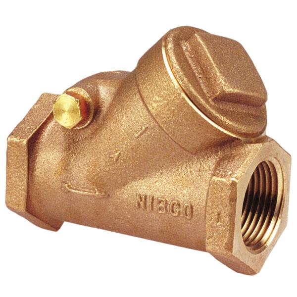NIBCO® T-433-Y Regrinding Y-Pattern Swing Bronze Check Valve, 1 inch, NPT x NPT