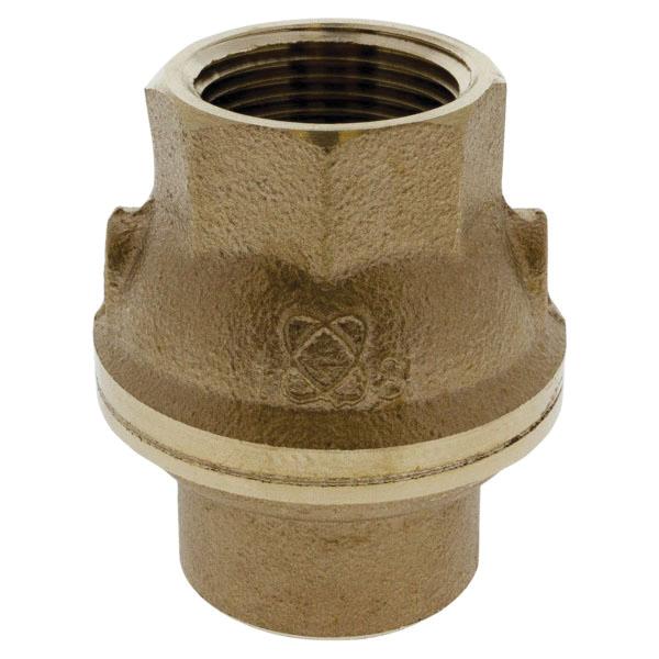 NIBCO® T-480-Y-LF In-line Lift Silicon Bronze Alloy Check Valve with Teflon Disc, 2 inch, NPT x NPT