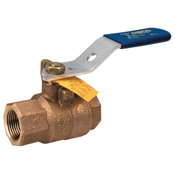 NIBCO® T-585-70-UL Bronze 2-Piece Full Port Ball Valve, 1 inch x 1 inch, FNPT x FNPT