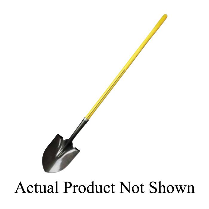 NUPLA® 72061 Round Point Fiberglass Handle Steel Shovel, 9 inch x 11-1/2 inch
