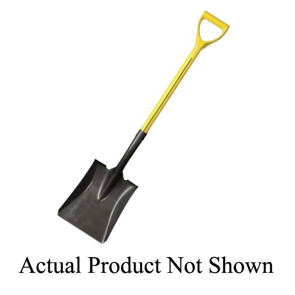 Nupla® 72071 Square Point Fiberglass Handle Steel Shovel, 9-7/8 inch x 11-1/2 inch