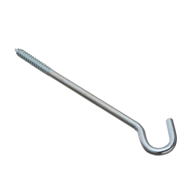 Screw Hook, 2-1/2 in L Thread, Steel, Zinc-Plated, 10 in