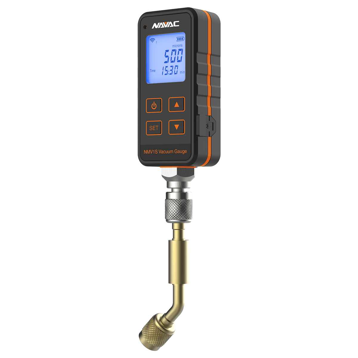 Navac NMV1S Premium Micron Vacuum Gauge, 0 to 3300 Pa, 0 to 33.3 mbar, 0 to 25 mmHg, 0 to 25000 um Measuring Range