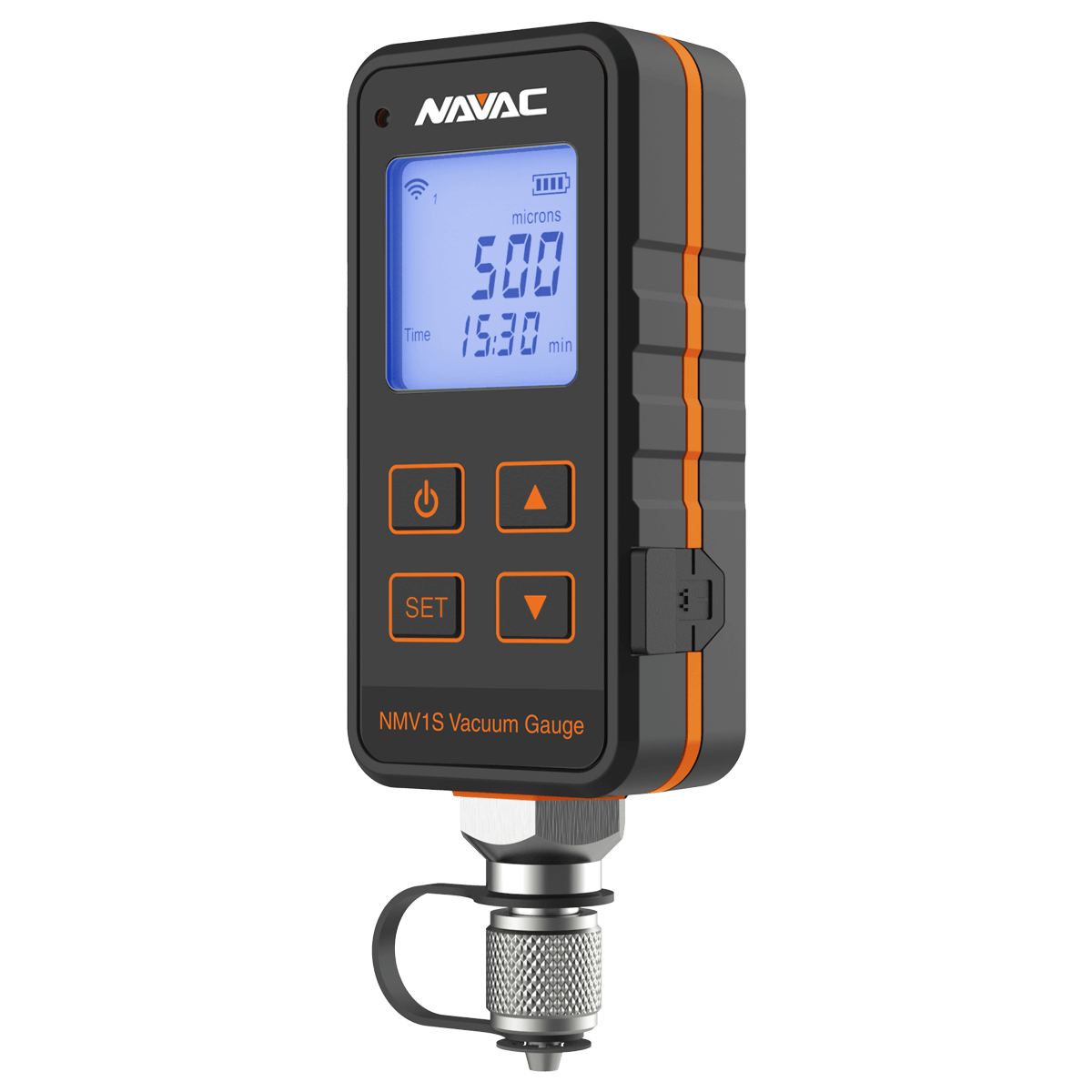 Navac NMV1S Premium Micron Vacuum Gauge, 0 to 3300 Pa, 0 to 33.3 mbar, 0 to 25 mmHg, 0 to 25000 um Measuring Range