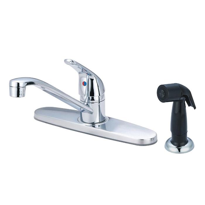 Olympia® Elite Series Metal Kitchen Faucet with Spray, 1 Handle, Chrome-Plated thumbnail 2