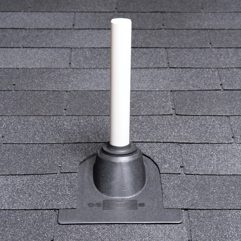 Oatey® Thermoplastic No-Calk® 11917 Roof Flashing, 15 in L Base, 11 in W Base, Plastic, Black, Type B Installation