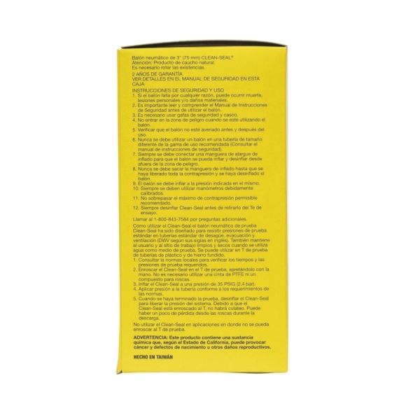 Oatey® Clean-Seal® 271713 Plug, Fits Pipe Size: 3 in, 13 psi, 35 psi, ABS/Rubber, Black
