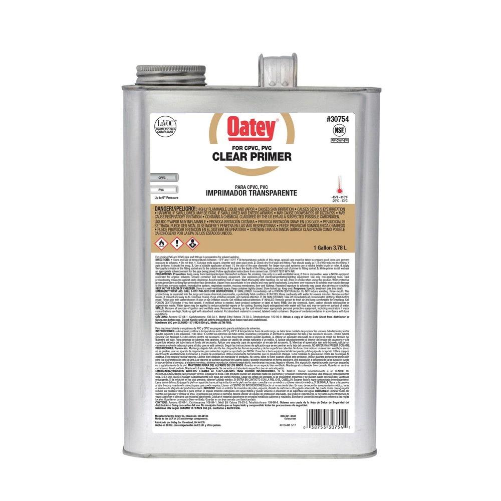 Oatey® Pipe Primer, 1 gal, Clear thumbnail 2