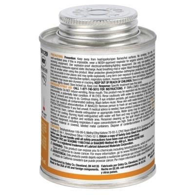 Oatey® 31129 Cement, 8 oz, Can, Liquid, Orange, Solvent, 2 hr Curing thumbnail 4