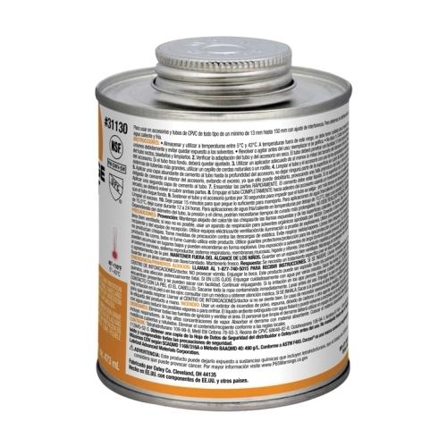 Oatey® 31130 Medium Bodied CPVC Pipe Cement, 16 oz Cartridge, Orange thumbnail 3