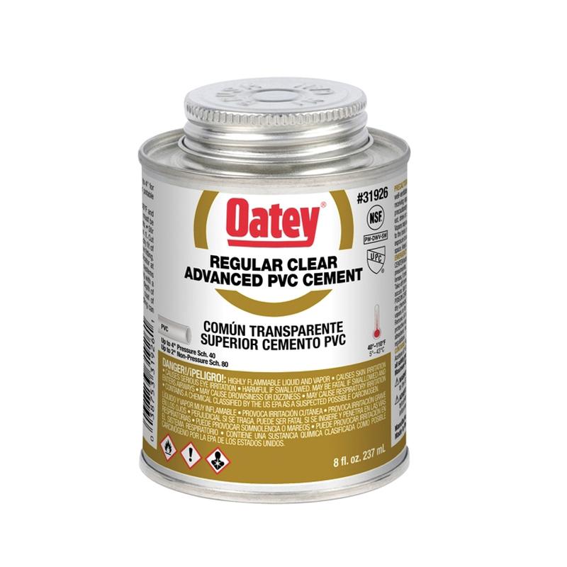 Oatey® 31926 PVC Cement, 8 oz, Liquid, Clear, Solvent, 6 to 7 min Curing thumbnail 2