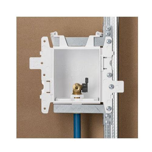 Oatey® MODA 1/2 inch F1960 PEX (Brass) PVC Fire-Rated Ice Maker Supply Box, White thumbnail 2