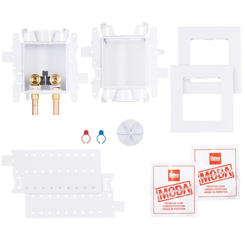Oatey® MODA® 37601 Washing Machine Supply Bo, 3/4 in, PEX, PVC, 4.85 in H x 3.38 in D