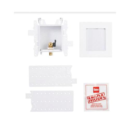 Oatey® MODA® Series 37683 Ice Maker Supply Bo, 1/4 in, PEX, 8 in W Bo, 3.38 in D Bo, 4.85 in H Bo, PVC Box