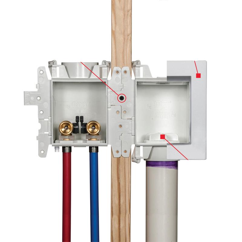 Oatey® MODA® Series 37743 Lavatory Supply Box, Box Fitting, 3/8 in, PVC, White Suitable For Use With thumbnail 4
