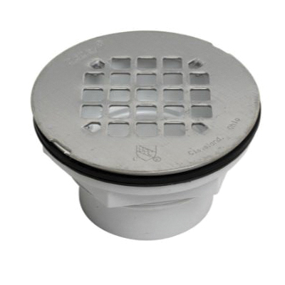 Oatey 2-in ABS Shower Drain with Round Stainless Steel Strainer