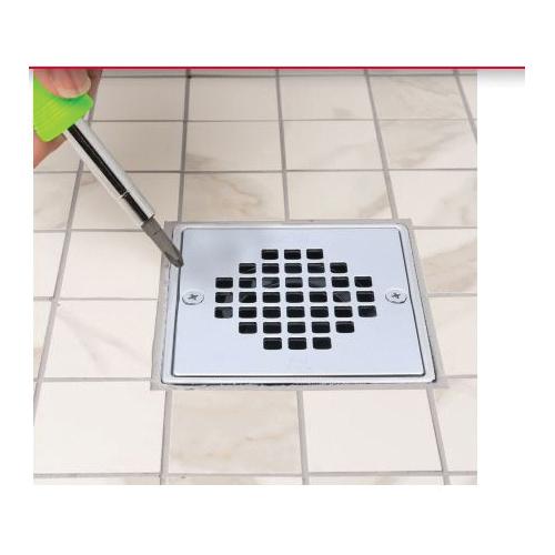 Oatey® 130 Series 42266 Shower Drain with Ring, 2 in, 3 in Nominal, Solvent Weld, Stainless Steel Grid, PVC Drain