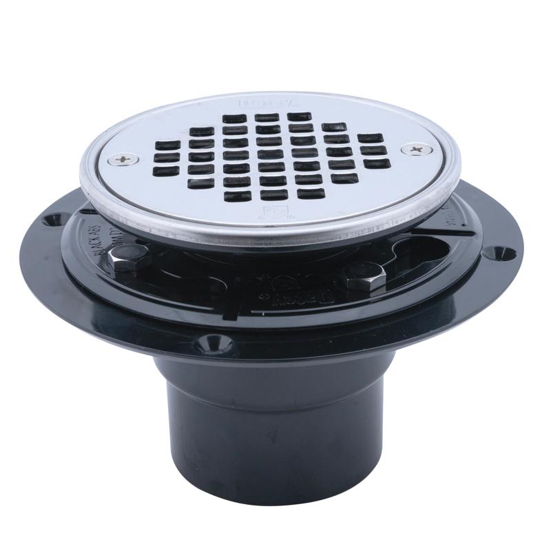 Oatey® 130 Series 2 inch/3 inch Solvent Weld Round ABS Low-Profile Shower Drain, Polished Stainless Steel; 12/Carton thumbnail 2