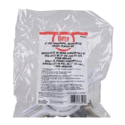Oatey® 43541 Horizontal Adjustable Urinal Flange Kit, 2 in, Solvent Weld, Plastic/PVC, Black/White